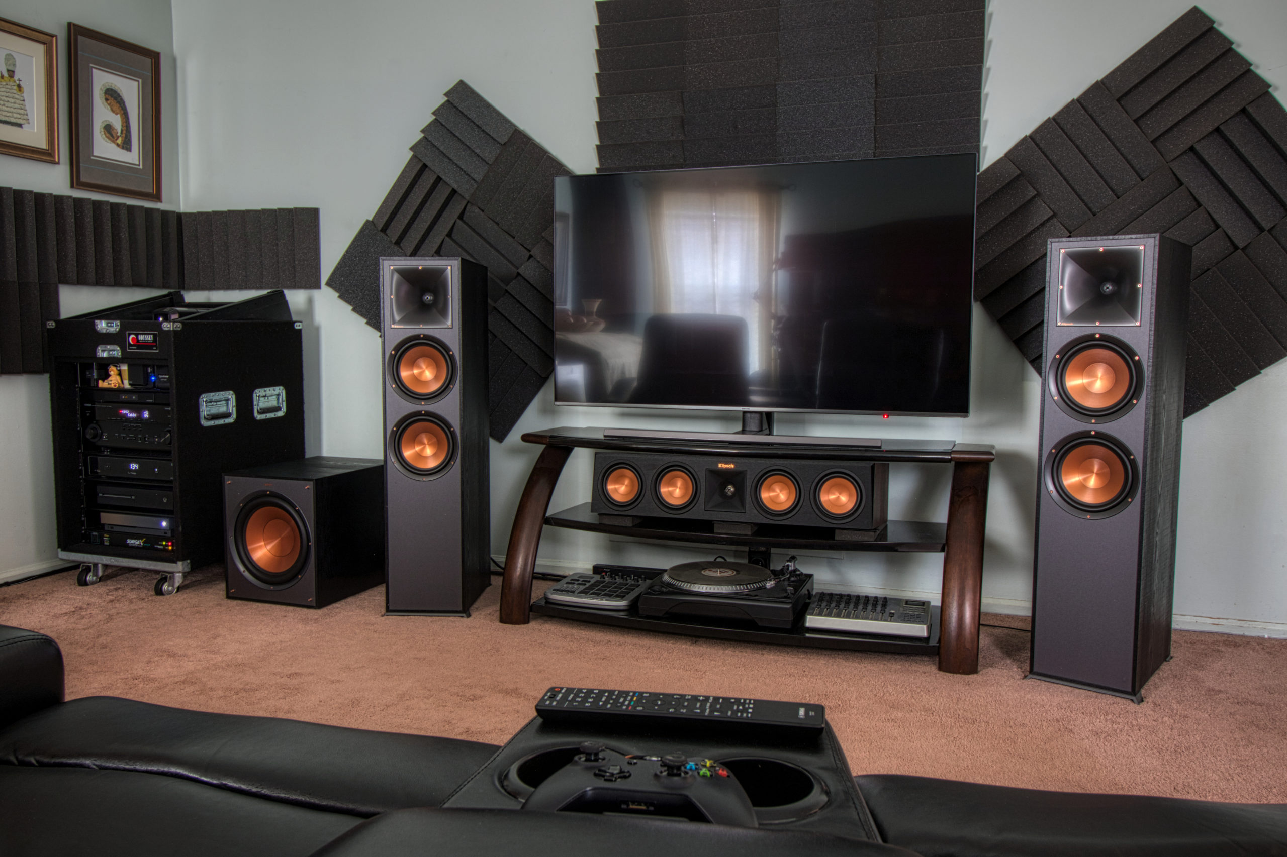 HDTV, Speakers, and Rack HDR