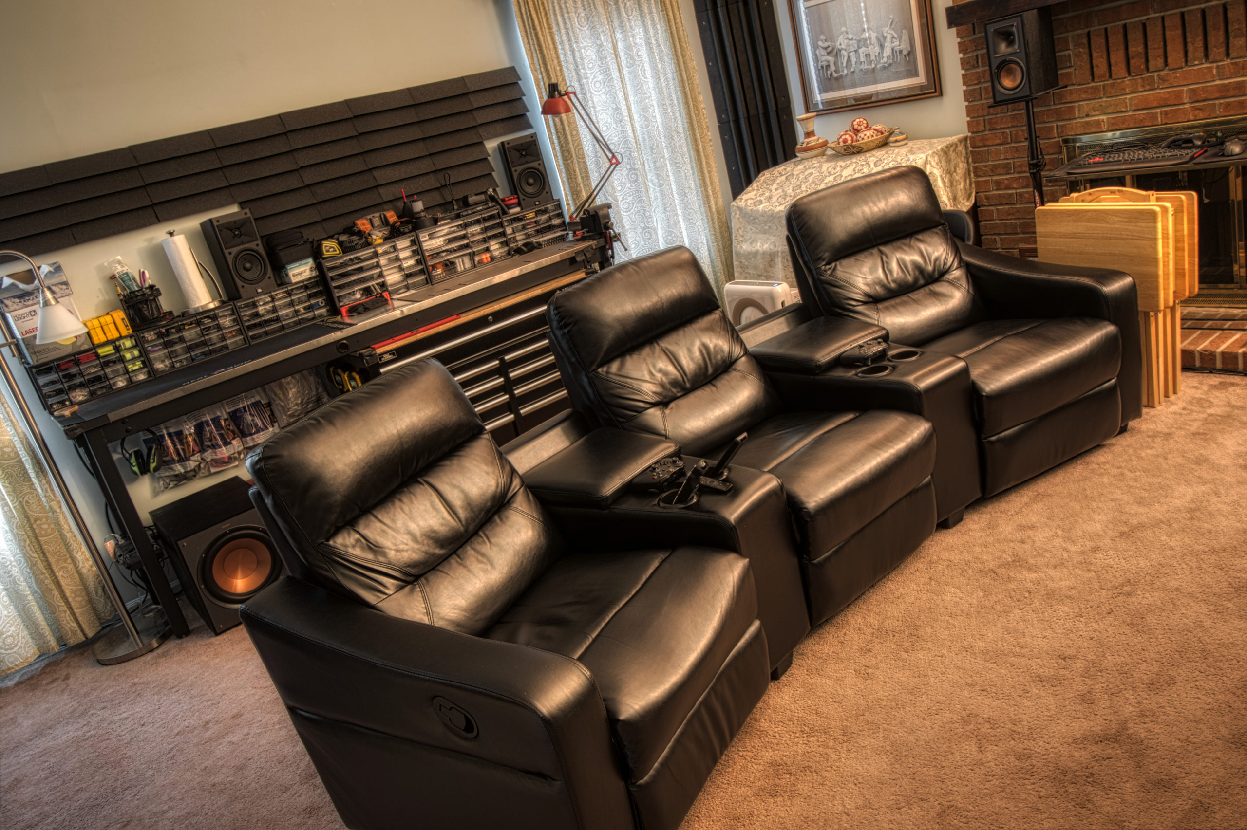 Home Theater Seats and Rear Setup HDR